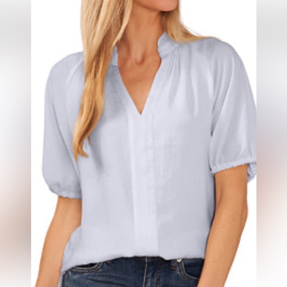 CeCe Tops - CeCe Light Blue Women's Blouse